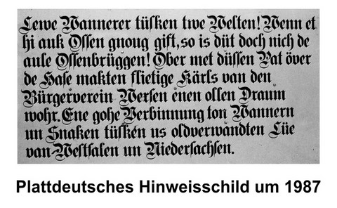 Bürgerverein Wersen Bürgerbrücke Infotafel